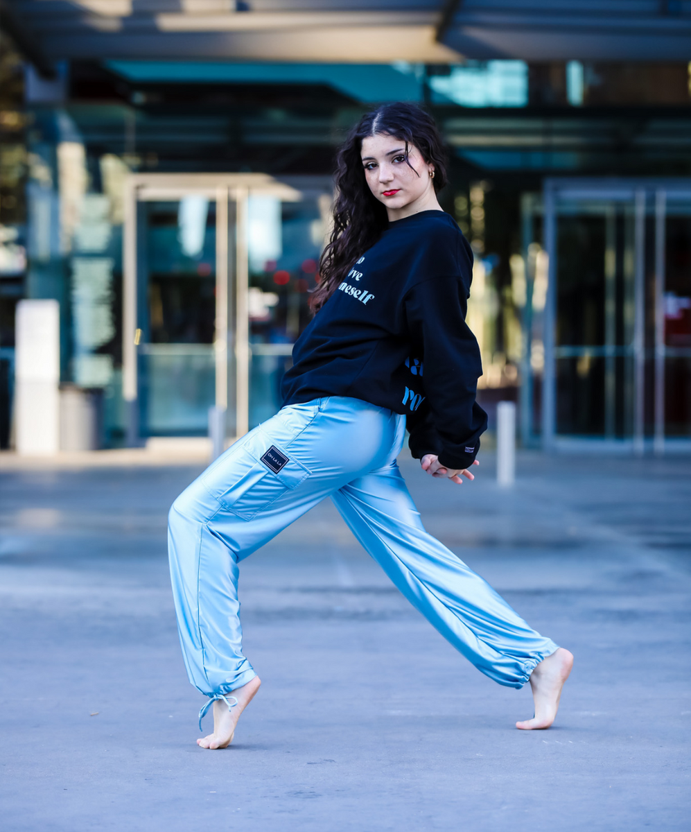 The Statement Cargo Pant (OLL243-DBL) - Dusty Blue - FINAL SALE