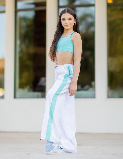 The Coastline Pant (OLL413L-WAS) - White/Aqua Sky - LONG