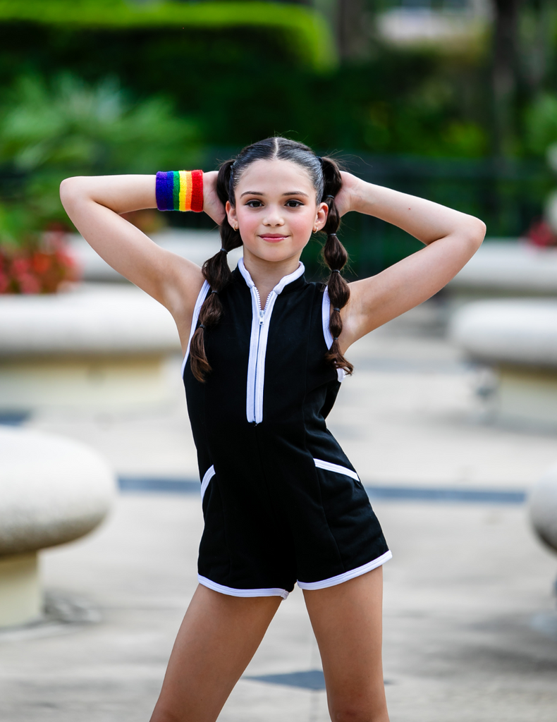 The Olivia Romper (OLL368-BLW) - Black/White – Oh La La Dancewear