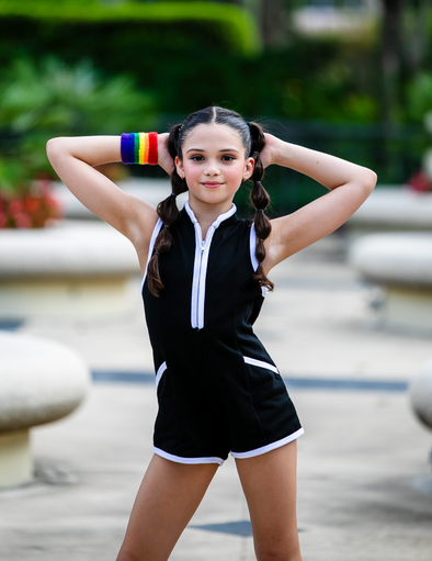 The Olivia Romper (OLL368-BLW) - Black/White