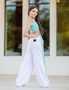 The Coastline Pant (OLL413-WAS) - White/Aqua Sky