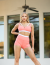 The Bella Top (OLL410-GPW) - Georgia Peach/White