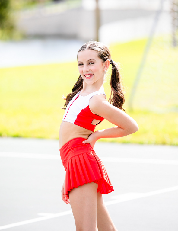 The Center Court Skirt (OLL361-RAL) - Red Alert