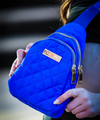 On the Move Puffer Sling Bag (OLL303-ROY) - Royal Blue