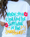 Be the Sunshine Tee (OLL222-SHN) - White