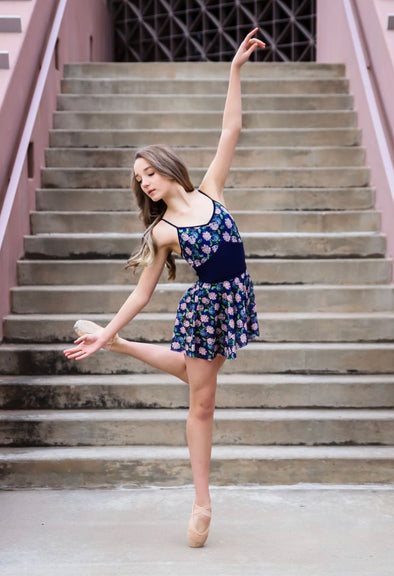 Chic Ballet - The Evaline Skirt (CHIC205-DBT) - Deep Botanical